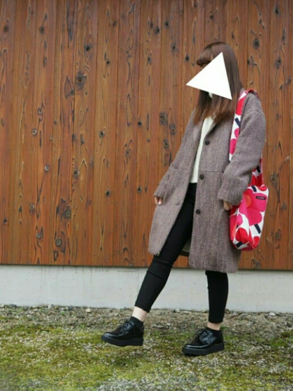「ootd」｜「JEANASISのプレーントゥシューズ/737330（その他シューズ、ブラック系）」を使った、# ｈａｚｕｋｉさん（レディース・159cm）の冬コーディネートの1枚目の写真