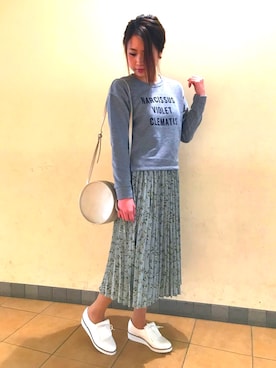 「スエット」｜ORientalTRaffic 三井アウトレットパーク札幌北広島店さん（レディース・156cm）の春コーディネート