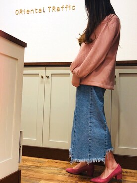 「スエット」｜「アイテム（パンプス）」を使った、ORientalTRaffic 三井アウトレットパーク札幌北広島店さん（レディース・160cm）の春コーディネート