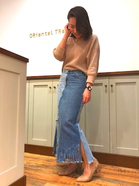 「ワッフル」｜ORientalTRaffic 三井アウトレットパーク札幌北広島店さん（レディース・162cm）の春コーディネート