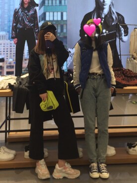 「アイテム（キャップ）」を使った、Mmmikan♡さん（レディース・164cm・10代）の秋コーディネート