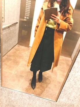 「Max Mara（マックスマーラ）のアイテム（その他アウター）」を使った、pipipi♡さん（レディース・164cm）の冬コーディネート