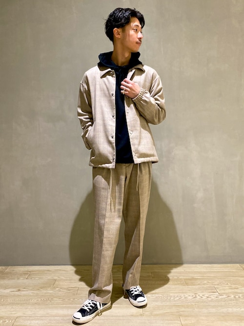 セール】【OGUZ】ルーズテーパード ワイドスラックス