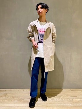 「WESTOVERALLS（ウエストオーバーオールズ）のアイテム」を使った、mizukiさん（メンズ・176cm）の冬コーディネート