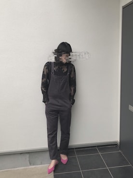 「RAY CASSIN（レイカズン）のアイテム（オールインワン・サロペット）」を使った、nachiさん（レディース・158cm）の秋コーディネート