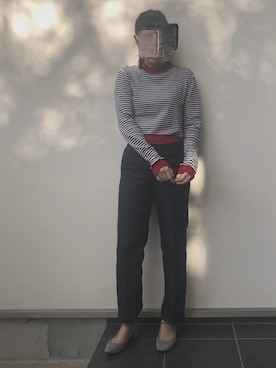 「red」｜「アイテム（パンプス）」を使った、nachiさん（レディース・158cm）の冬コーディネート