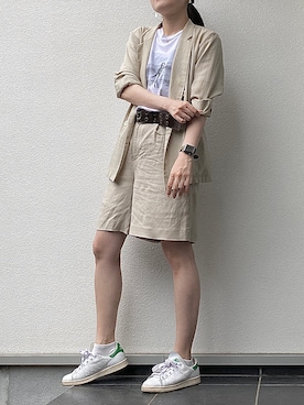「アイテム（イヤリング）」を使った、nachiさん（レディース・157cm・20代）の夏コーディネート