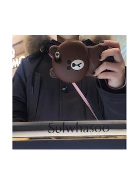 「Thursday islandのアイテム（ダウンジャケット/コート、ブラウン系）」を使った、mango_goさん（レディース・151cm）の冬コーディネート