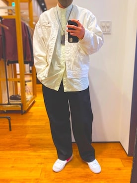 「Lee（リー）のアイテム（ノーカラージャケット）」を使った、take_toさん（メンズ・172cm）の冬コーディネート