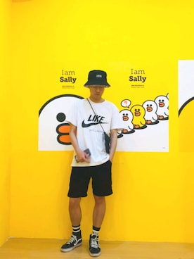 「TYAKASHAのアイテム（帽子）」を使った、p_Buddyさん（メンズ・175cm）の春コーディネート