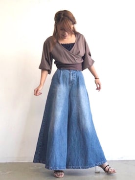 「LA BELLE ETUDE（ラベルエチュード）のアイテム（シューズ）」を使った、おみそさん（レディース・159cm）の夏コーディネート