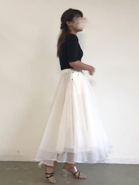 「LA BELLE ETUDE（ラベルエチュード）のアイテム（シューズ）」を使った、おみそさん（レディース・159cm）の夏コーディネート