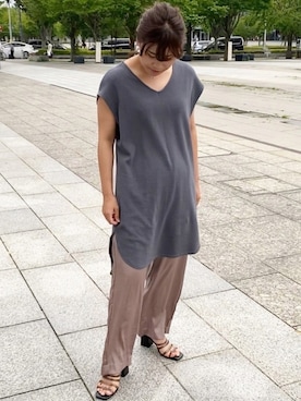 「LA BELLE ETUDE（ラベルエチュード）のアイテム（ワンピース）」を使った、おみそさん（レディース・159cm）の夏コーディネート
