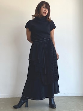 「LA BELLE ETUDE（ラベルエチュード）のアイテム（ワンピース）」を使った、おみそさん（レディース・159cm）の秋コーディネート