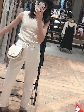 「H&M（エイチ・アンド・エム）のアイテム（かごバッグ）」を使った、mariさん（レディース・157cm）の夏コーディネート