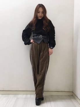 「BARAK（バラク）のアイテム」を使った、SATOMIさん（レディース・161cm）の秋コーディネート