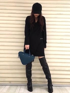 SATOMIさん（レディース・161cm）の冬コーディネート