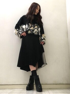 「ファープルオーバー」｜SATOMIさん（レディース・161cm）の冬コーディネート