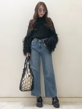 「プラットフォーム」｜「アイテム（その他シューズ）」を使った、SATOMIさん（レディース・161cm）の冬コーディネート