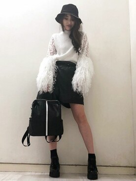 「プラットフォーム」｜「アイテム（その他シューズ）」を使った、SATOMIさん（レディース・161cm）の冬コーディネート