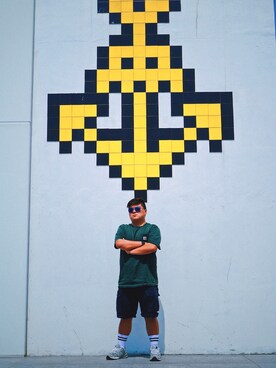 「MARKSMAN（マークスマン）のアイテム」を使った、Harry Kwokさん（メンズ・170cm）の春コーディネート