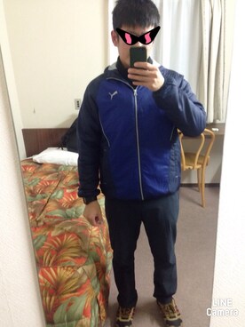 「PUMA（プーマ）のアイテム（ナイロンジャケット）」を使った、naoki.gさん（メンズ・168cm）の冬コーディネート