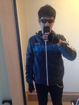 「ASICS（アシックス）のアイテム（ジャケット/アウター）」を使った、naoki.gさん（メンズ・168cm）の春コーディネート