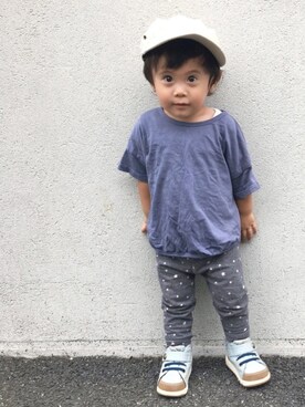「OSHKOSH（オシュコシュ）のアイテム（スニーカー）」を使った、tooowaさん（キッズ・80cm）の夏コーディネート