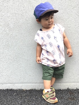 tooowaさん（キッズ・80cm）の夏コーディネート