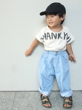「birkenstock2018ss」｜tooowaさん（キッズ・90cm）の夏コーディネート