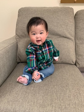 「男の子ベビー」｜「アイテム（その他）」を使った、yuto@airiさん（キッズ・70cm）の春コーディネート