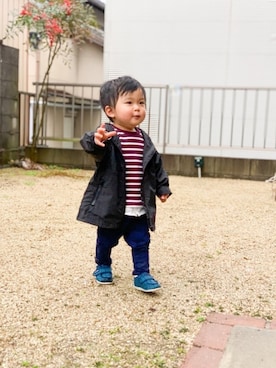 「1歳5ヶ月」｜「アイテム（ジャケット/アウター）」を使った、yuto@airiさん（キッズ・80cm）の冬コーディネート
