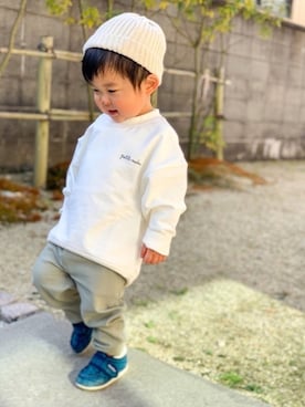 「1歳5ヶ月」｜「アイテム（その他）」を使った、yuto@airiさん（キッズ・80cm）の冬コーディネート