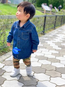 「1歳6ヶ月」｜「アイテム（その他）」を使った、yuto@airiさん（キッズ・80cm）の春コーディネート