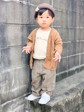 「2020秋チェッカーず」｜yuto@airiさん（キッズ・90cm）の秋コーディネート