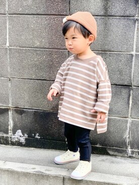 「秋のカフェオレコーデ」｜「アイテム（その他）」を使った、yuto@airiさん（キッズ・90cm）の秋コーディネート