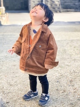 「devirock（デビロック）のアイテム（ブルゾン）」を使った、yuto@airiさん（キッズ・90cm）の冬コーディネート