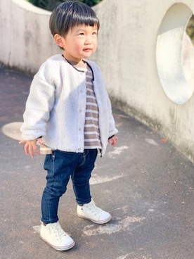 「quoti use fith（クゥオティ　ユース　フィス）のアイテム」を使った、yuto@airiさん（キッズ・90cm）の冬コーディネート