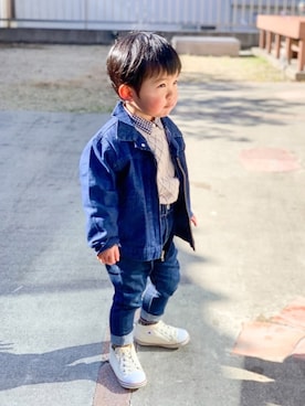 「quoti use fith（クゥオティ　ユース　フィス）のアイテム」を使った、yuto@airiさん（キッズ・90cm）の冬コーディネート