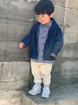「Mint隊」｜「アイテム（ジャケット/アウター）」を使った、yuto@airiさん（キッズ・90cm）の春コーディネート