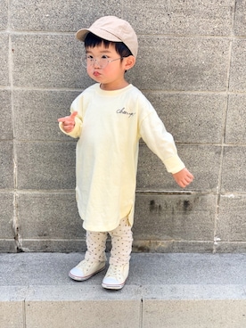 「quoti use fith（クゥオティ　ユース　フィス）のアイテム」を使った、yuto@airiさん（キッズ・90cm）の春コーディネート