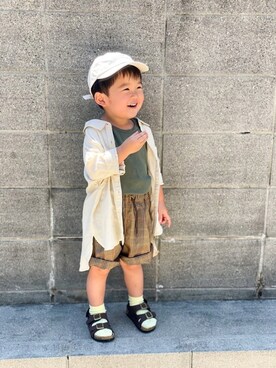 「ワッフル」｜「アイテム（ラッピングキット）」を使った、yuto@airiさん（キッズ・90cm）の夏コーディネート