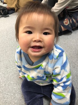 「もうすぐ1歳」｜rumiiii×riana×ririさん（キッズ・50cm）の春コーディネート