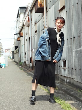 「haco!（ハコ）のアイテム（ジャケット/アウター）」を使った、ricaさん（レディース・158cm）の春コーディネート