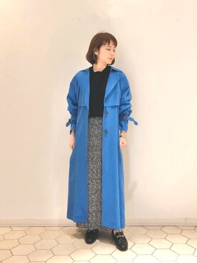 「アパートバイローリーズ」｜「アイテム（トレンチコート）」を使った、mihoさん（レディース・152cm）の春コーディネート
