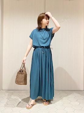 「A part by（アパートバイ）のアイテム（ビーチサンダル）」を使った、mihoさん（レディース・152cm）の夏コーディネート