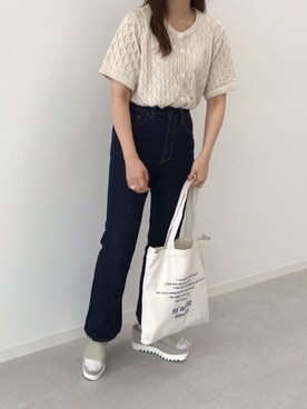 Kutir Closet 半袖ニットカーディガンを使った人気ファッションコーディネート Wear