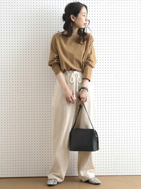 「FREAK'S STORE（フリークスストア）の【WEB限定】スクエアトゥフラットシューズ（バレエシューズ）」を使った、akaneさん（レディース・162cm）の夏コーディネート