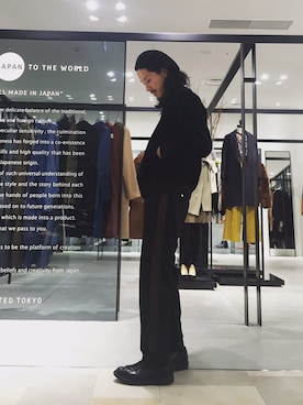 水野亘さん（メンズ・175cm）の冬コーディネート