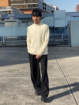 「チョコ色に染まれ」｜水野亘さん（メンズ・175cm）の冬コーディネート